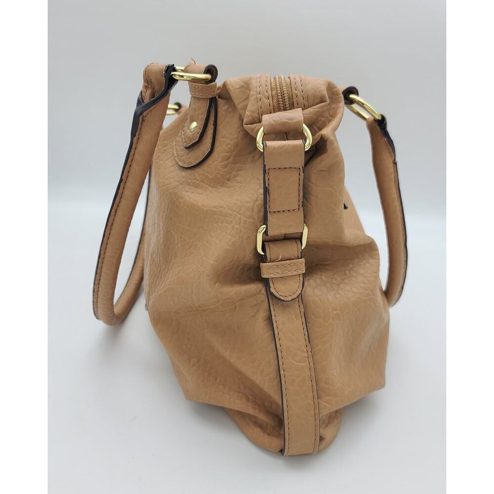 Sofia Vergara Large Soft Leather Textured Tan / B… - image 6